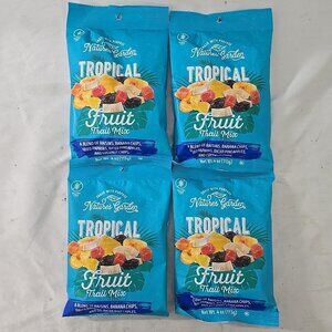 Nature's Garden Tropical Fruit Trail Mix Snack 4 Oz 4 Pack, Healthy Dried Fruit